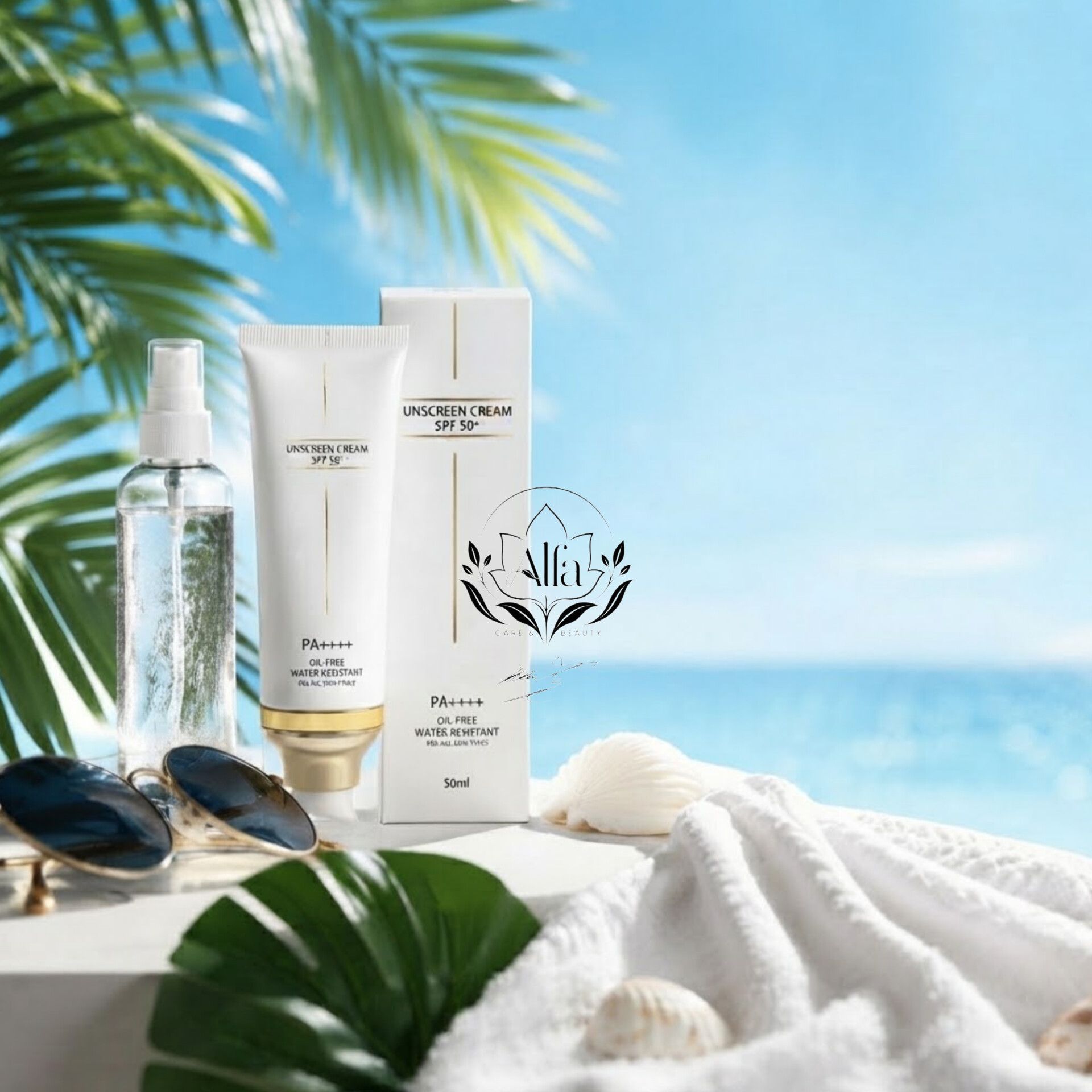 ضدآفتاب بی‌رنگ SPF50+ مناسب انواع پوست با ۷ فیلتر محافظتی